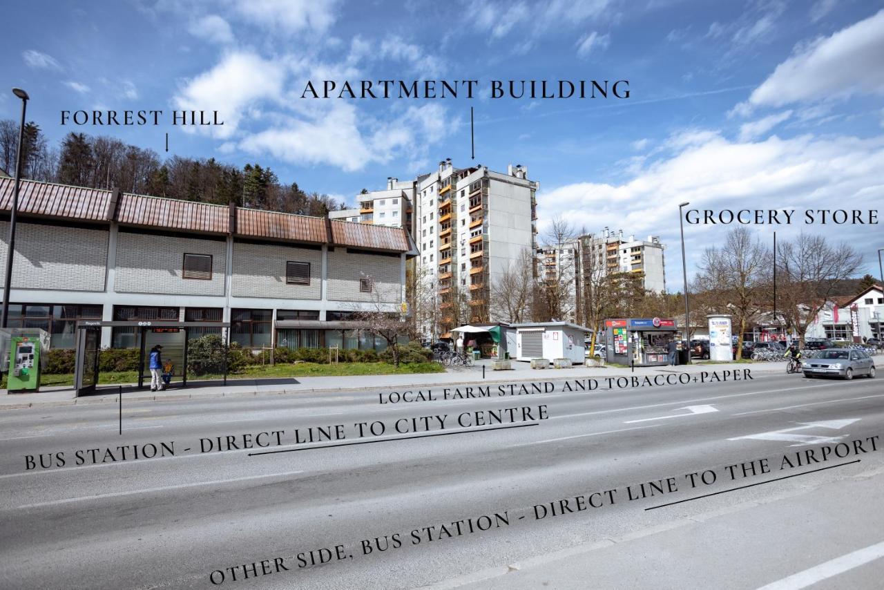 Elegant 1-Bedroom Apartment Near Hill Forest Любляна Экстерьер фото